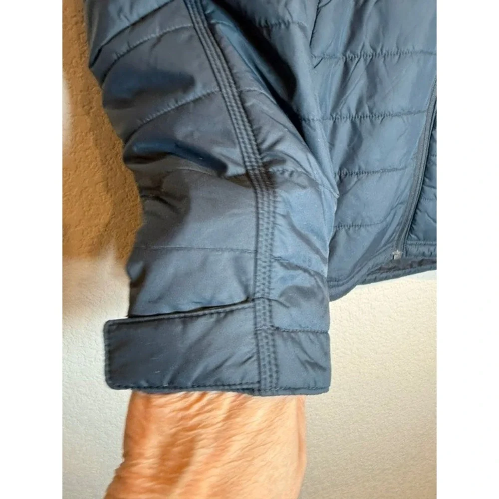 Carhartt Gilliam Quilted Jacket Navy Blue Relaxed Fit 104314 Logo Womens Large L - Picture 11 of 11